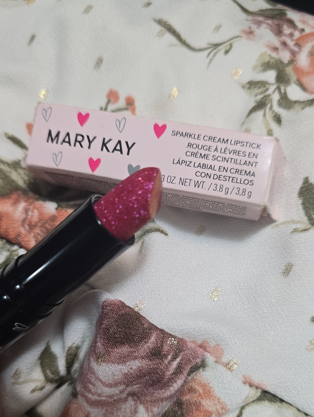 Mary Kay Sparkle Cream Lipstick — Glittering Rose Pink
